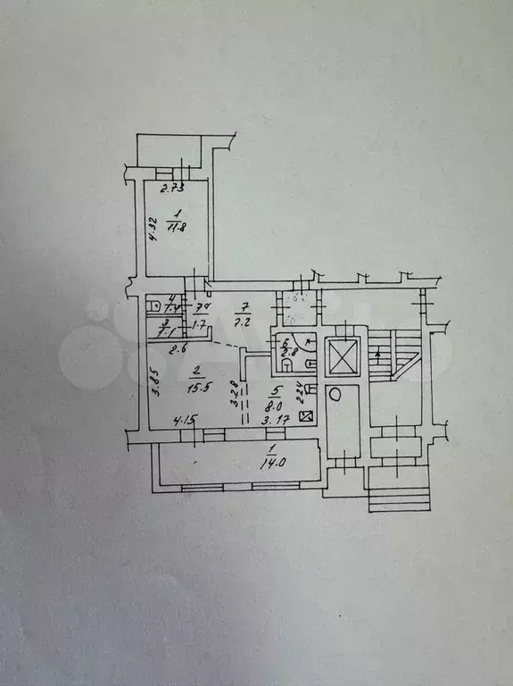 2-к. квартира, 63,5 м, 1/9 эт. - Фото 0