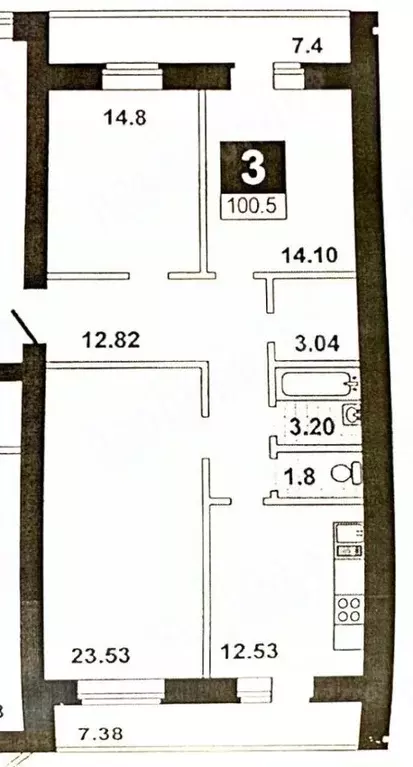 3-к кв. Тверская область, Тверь Московская ул., 1 (100.6 м) - Фото 2