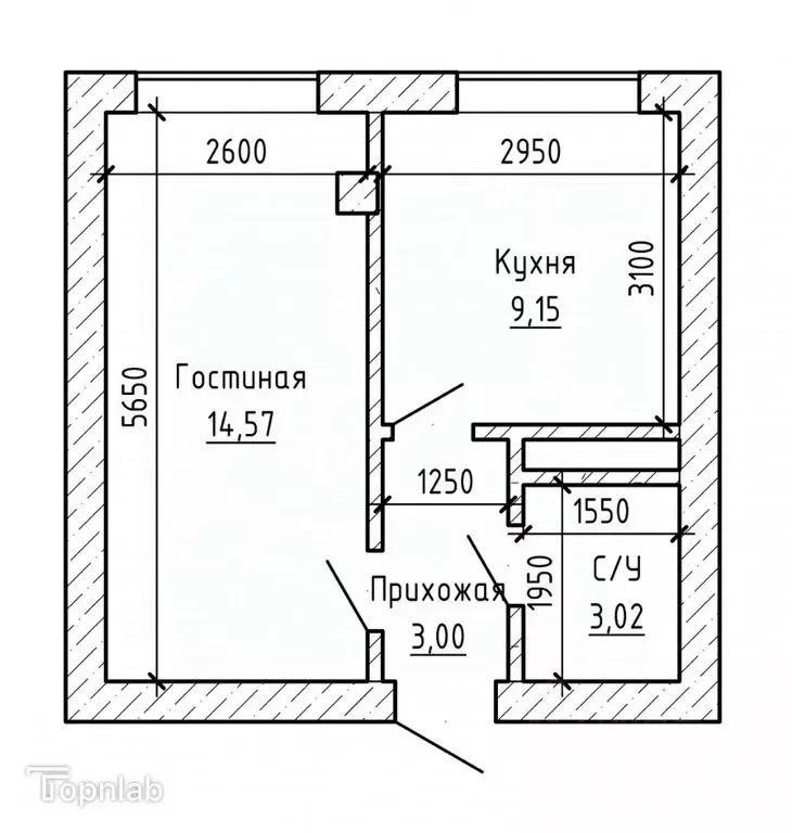 1-к кв. Кабардино-Балкария, Нальчик ул. Солнечная, 8к1 (31.5 м) - Фото 2