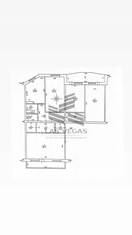 4-к кв. Татарстан, Казань ул. Серова, 2 (113.0 м) - Фото 1