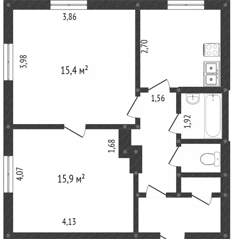 2-к кв. Свердловская область, Нижний Тагил Садовая ул., 2 (50.5 м) - Фото 2