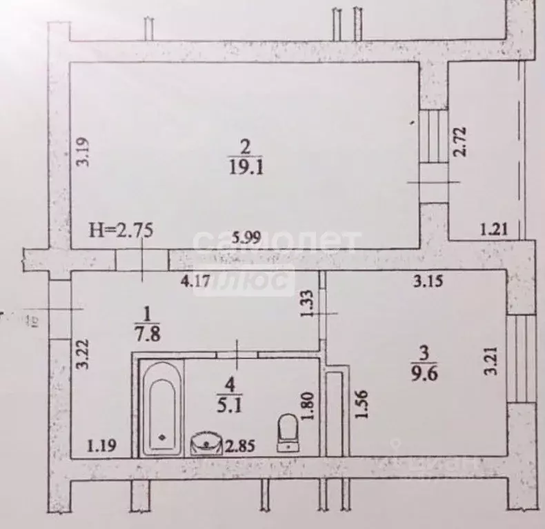 1-к кв. Волгоградская область, Волгоград Новоремесленная ул., 3 (41.6 ... - Фото 2