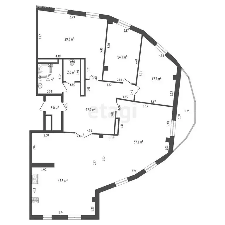 4-комнатная квартира: Якутск, улица Курашова, 6 (180 м) - Фото 0