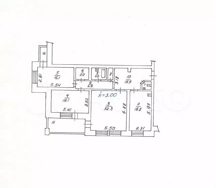 3-к. квартира, 120 м, 9/9 эт. - Фото 0