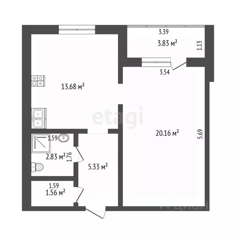 1-к кв. Тюменская область, Тюмень 6-й мкр, ул. Валерии Гнаровской, ... - Фото 1