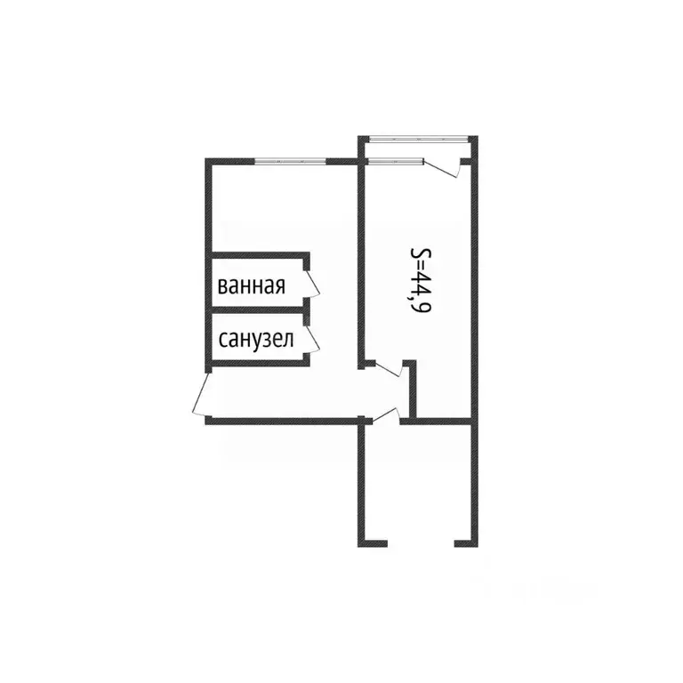 2-к кв. Алтайский край, Барнаул ул. Гущина, 197 (44.9 м) - Фото 1