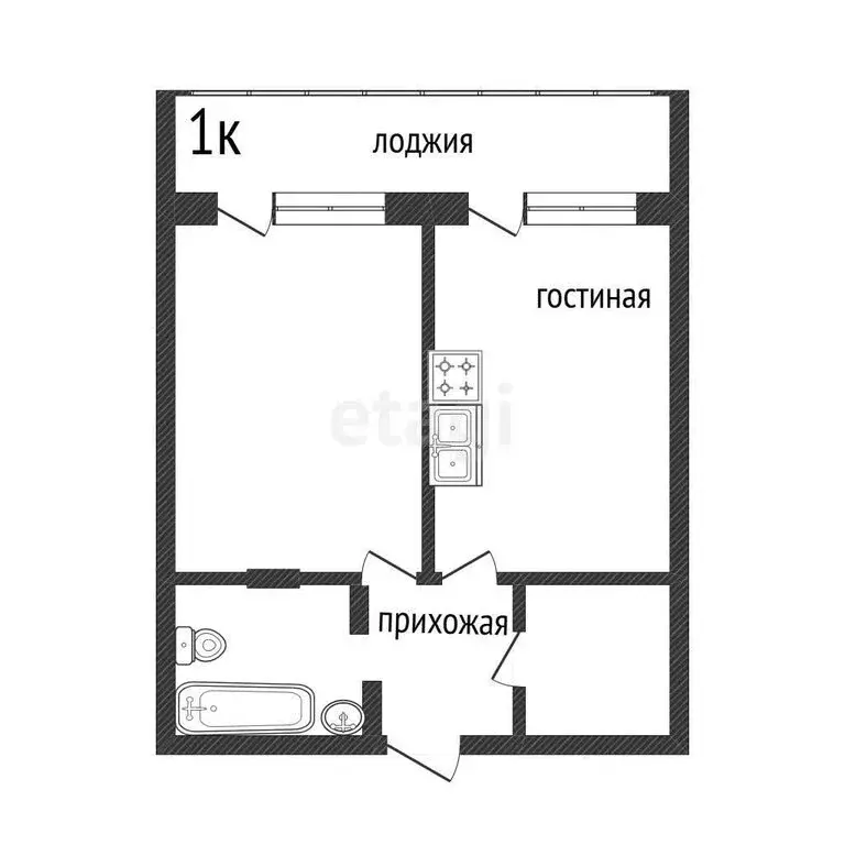 1-комнатная квартира: Тюмень, Суходольская улица, 14 (38.1 м) - Фото 1