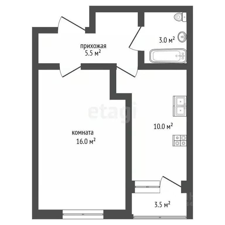 1-к кв. Краснодарский край, Геленджик Дивноморская ул., 37к18 (34.5 м) - Фото 2