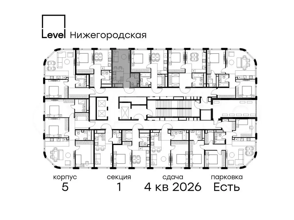 Квартира-студия, 22,3 м, 27/29 эт. - Фото 1