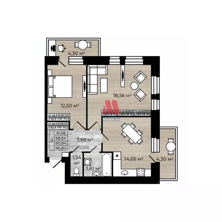 2-к кв. Ярославская область, Ярославль Уютный Квартал жилой комплекс ... - Фото 2