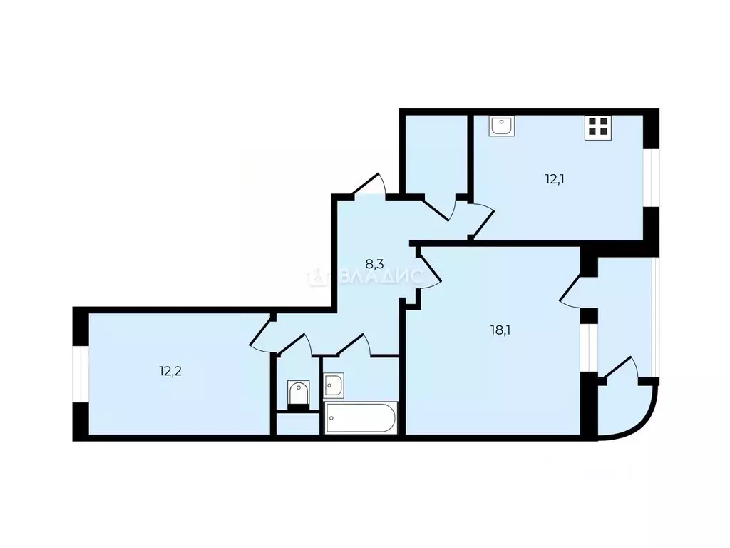 2-к кв. Московская область, Мытищи Индустриальная ул., 7к3 (60.0 м) - Фото 2