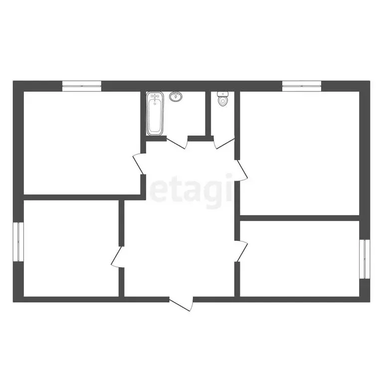 3-комнатная квартира: Ессентуки, улица Орджоникидзе, 67А (75 м) - Фото 0
