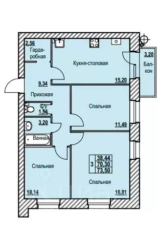 3-к кв. Ярославская область, Ярославль Северный жилрайон, 9-й мкр,  ... - Фото 1