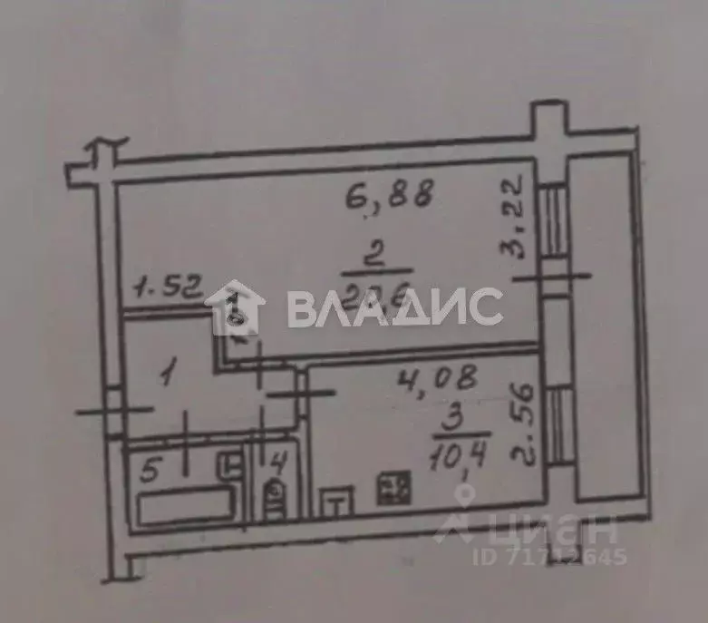 1-к кв. Воронежская область, Воронеж ул. Генерала Лизюкова, 36а (39.0 ... - Фото 2