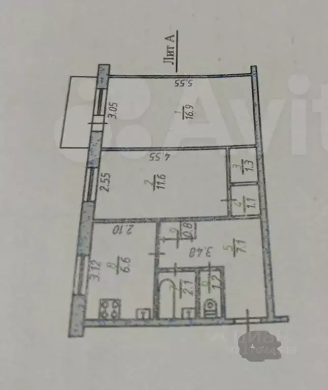 2-к кв. Орловская область, Орловский район, Знаменка пгт ул. Ленина, 2 ... - Фото 2