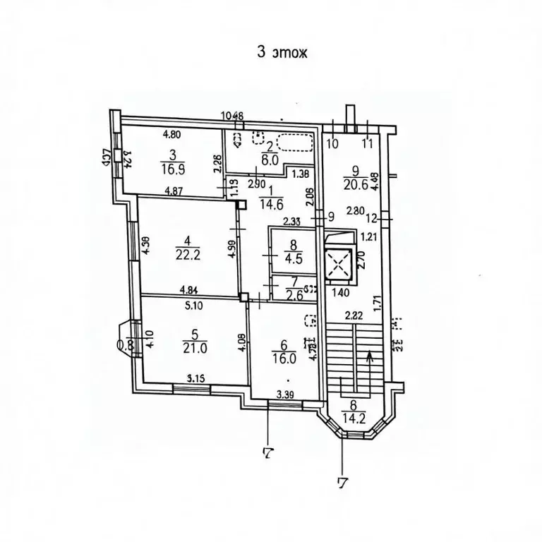 3-к кв. Санкт-Петербург Выборгское ш., 72 (105.0 м) - Фото 2