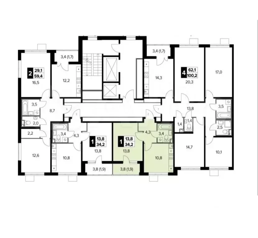 1-к кв. Московская область, Ленинский городской округ, д. Сапроново ... - Фото 2