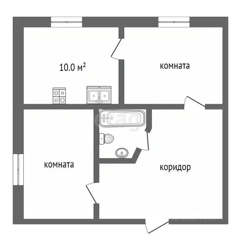 2-к кв. Ямало-Ненецкий АО, Новый Уренгой Надымская ул., 3А (57.5 м) - Фото 1