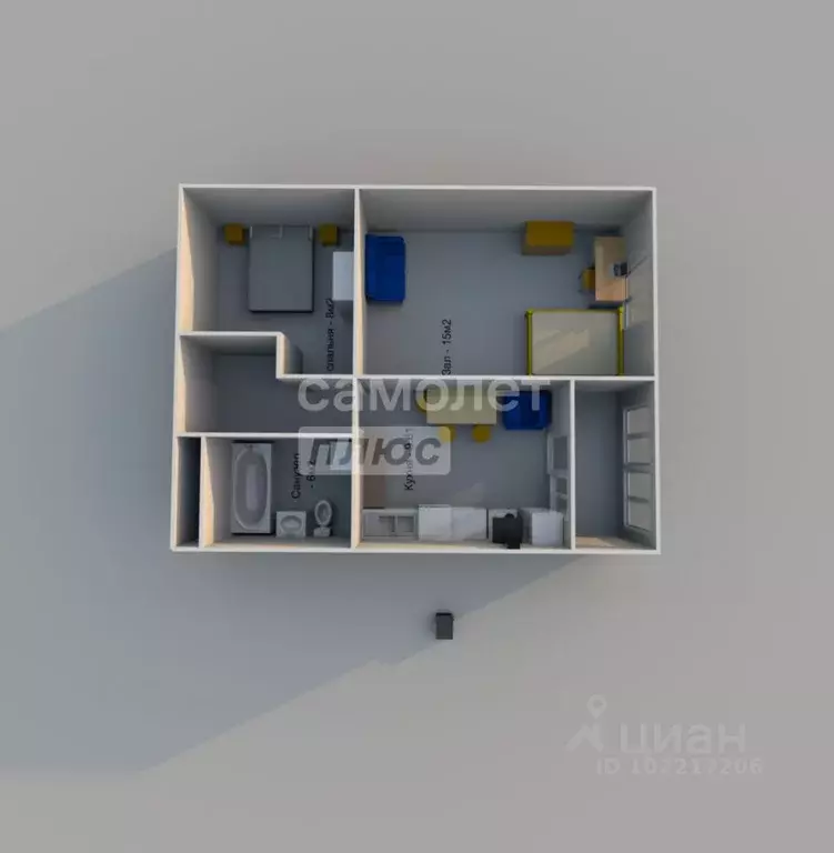 1-к кв. Ульяновская область, Ульяновск Новый Город мкр, просп. ... - Фото 2