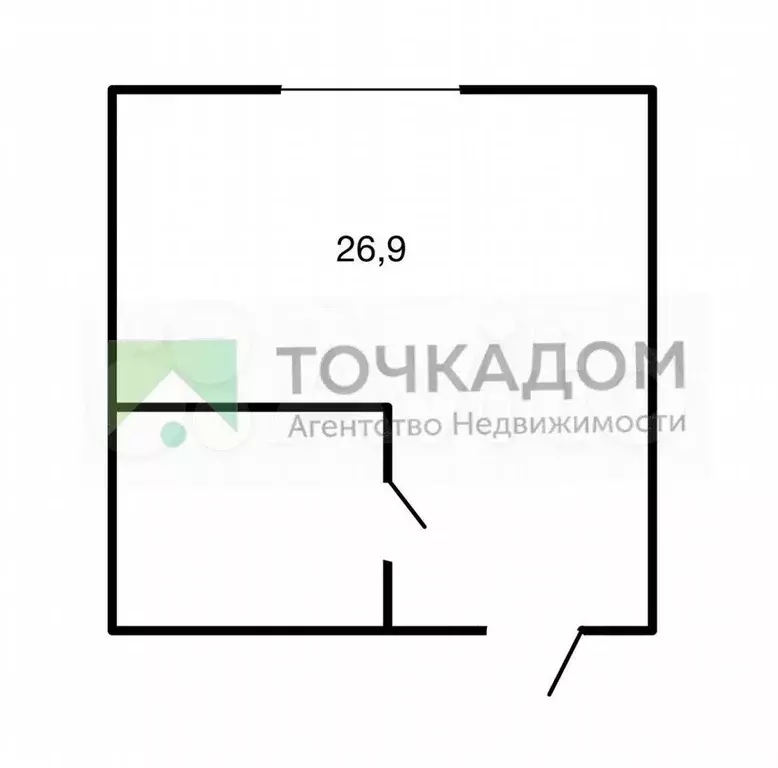 Квартира-студия, 26,9 м, 4/11 эт. - Фото 0