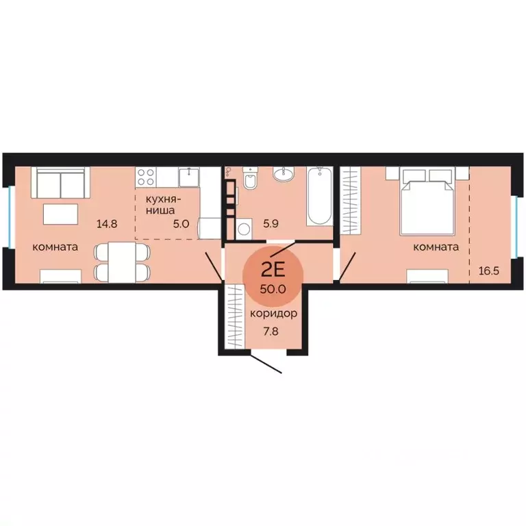 2-к кв. Пермский край, Пермь Краснова мкр, Красное яблоко жилой ... - Фото 1