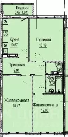 3-к кв. Нижегородская область, Нижний Новгород Лесной Городок мкр, ... - Фото 1