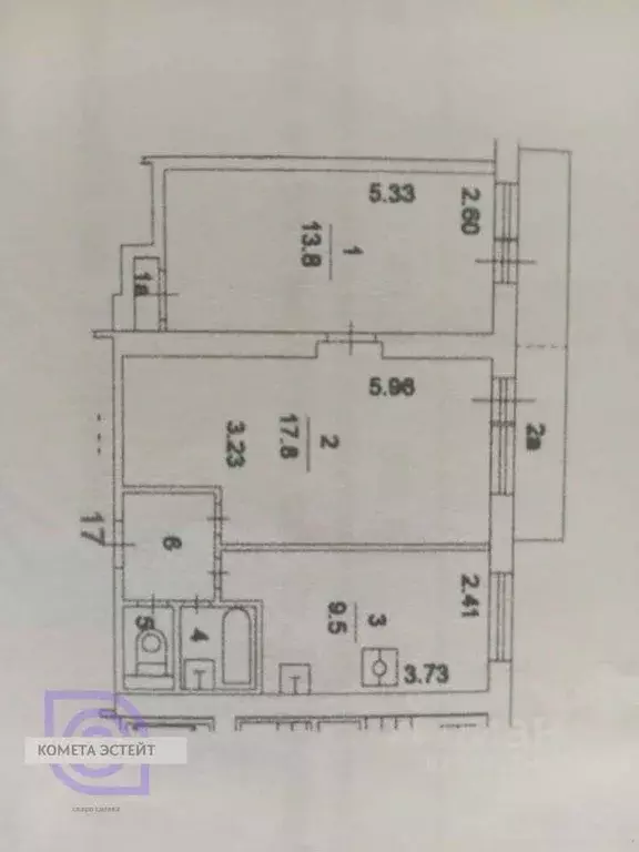 2-к кв. Москва ул. Трехгорный Вал, 3 (47.4 м) - Фото 1