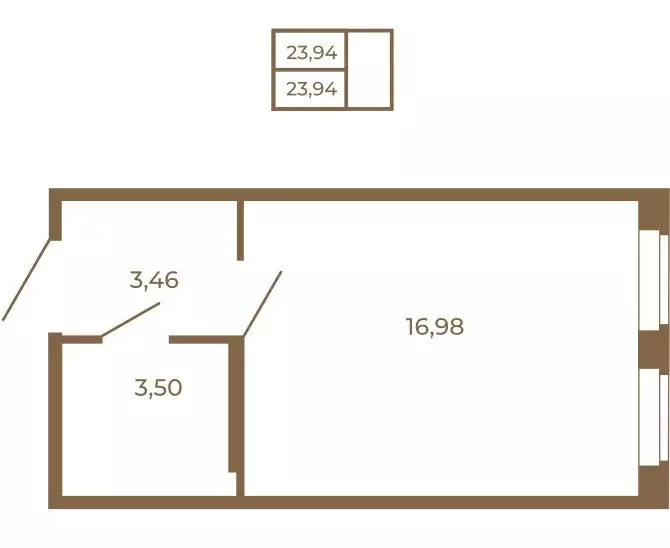 Квартира-студия: Сертолово, ЖК Новая История (23.94 м) - Фото 2