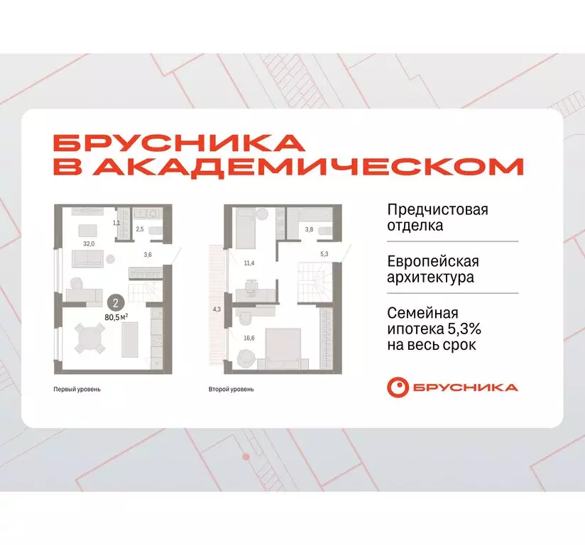 2-комнатная квартира: Екатеринбург, жилой комплекс Брусника в ... - Фото 0