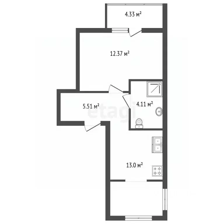 1-к кв. Санкт-Петербург Выборгское ш., 156к2 (36.3 м) - Фото 2