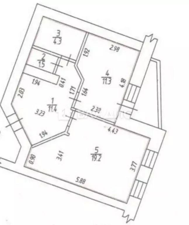 1-к кв. Владимирская область, Владимир просп. Ленина, 48 (47.6 м) - Фото 2