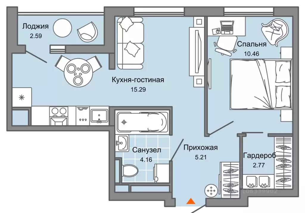 2-к кв. Ульяновская область, Ульяновск Новый Город мкр, Светлые ... - Фото 0