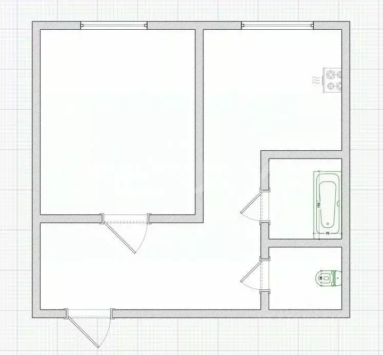 1-к кв. Санкт-Петербург просп. Маршала Жукова, 37К3 (31.9 м) - Фото 2