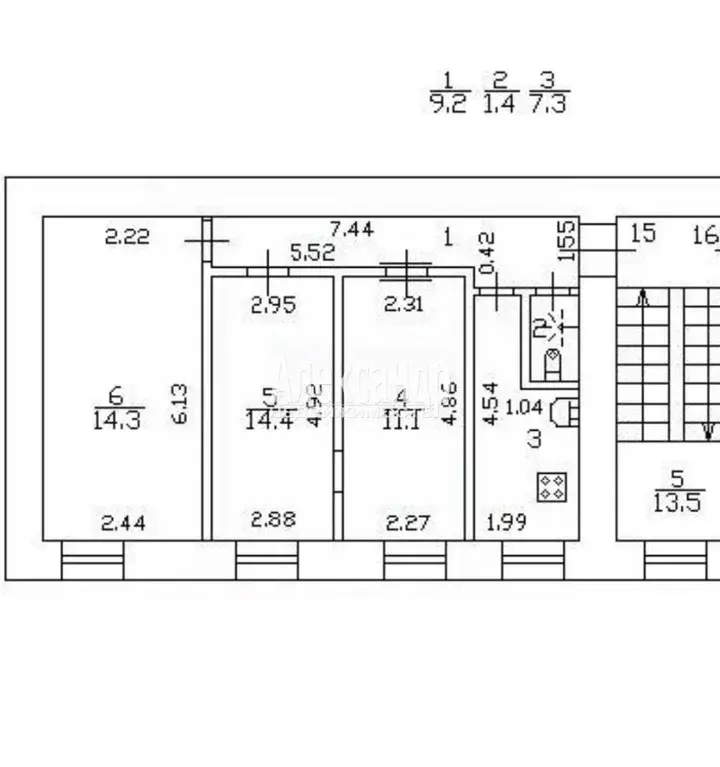 3-к кв. Санкт-Петербург 4-я Советская ул., 20 (57.7 м) - Фото 1