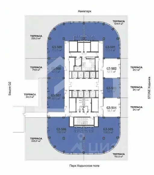 Помещение свободного назначения в Москва Ходынский бул., 20А/2 (424 м) - Фото 2