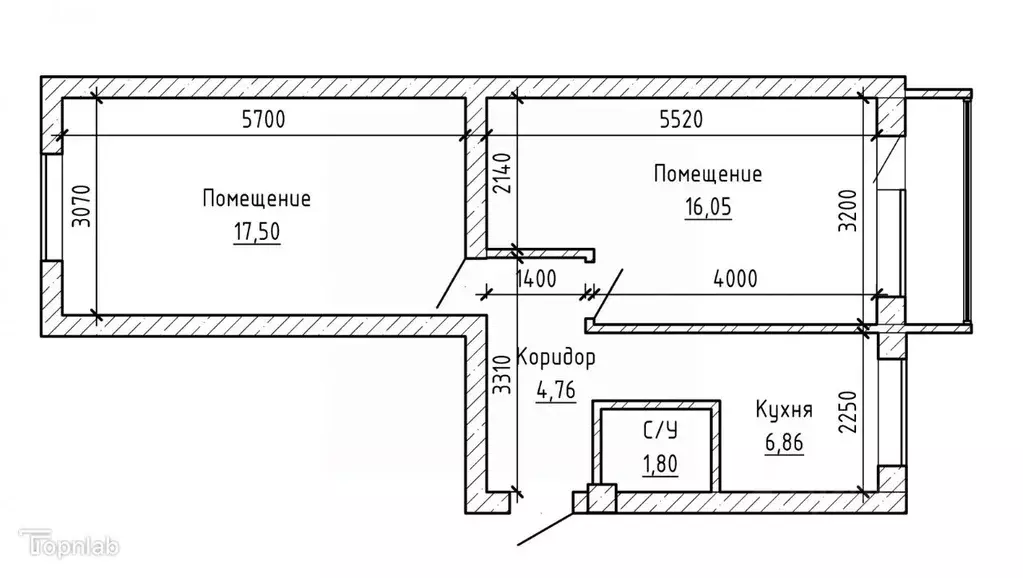 2-к кв. Кабардино-Балкария, Нальчик Кабардинская ул. (47.6 м) - Фото 1