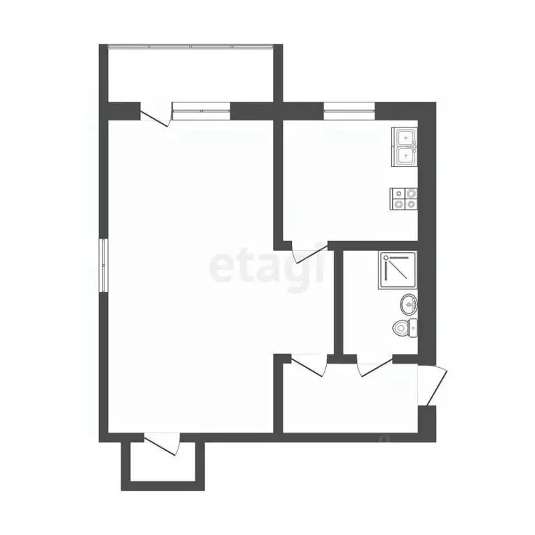 1-к кв. Тверская область, Тверь Петербургское ш., 89 (33.1 м) - Фото 1