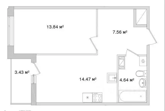 1-к кв. Санкт-Петербург Белоостровская ул., 10к2 (43.0 м) - Фото 0