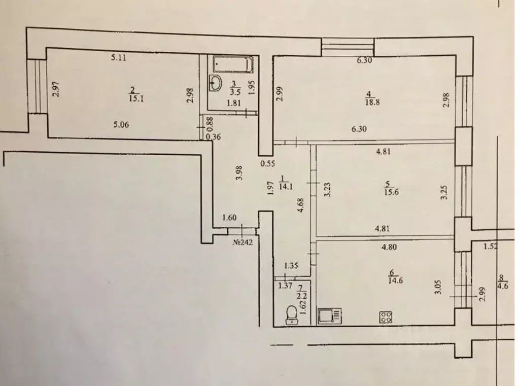 3-к кв. Башкортостан, Уфа Колгуевский мкр, ул. Габдуллы Амантая, 10/1 ... - Фото 1