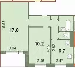 2-к кв. Мурманская область, Мурманск проезд Михаила Бабикова, 9 (45.2 ... - Фото 2
