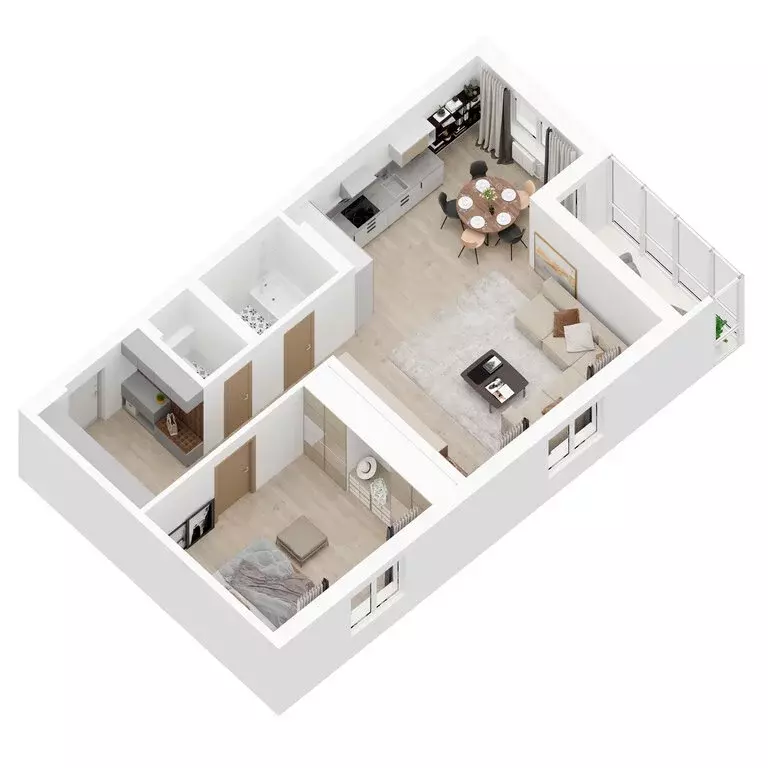 2-комнатная квартира: Самара, улица Дыбенко, 5 (79.68 м) - Фото 2