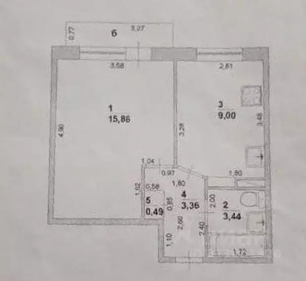 1-к кв. Ульяновская область, Ульяновск ул. Гагарина, 17 (32.0 м) - Фото 1