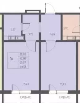 1-комнатная квартира: Магнитогорск, проспект Ленина, 87А (42.7 м) - Фото 0