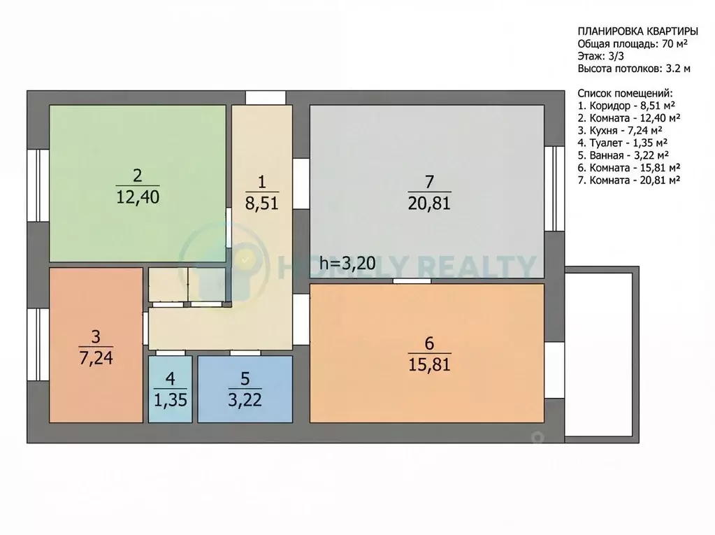 3-к кв. Севастополь ул. Ленина, 33 (70.0 м) - Фото 2