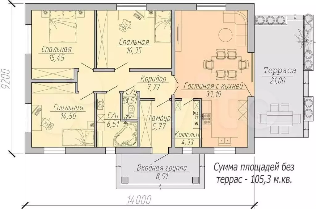 Дом 105 м на участке 6,3 сот. - Фото 0