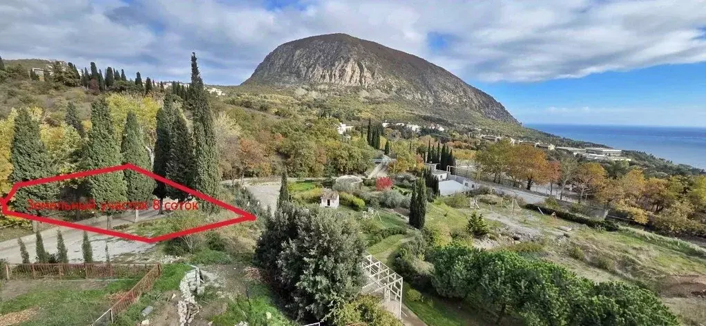Участок в Крым, Ялта муниципальный округ, Гурзуф пгт  (8.0 сот.) - Фото 1