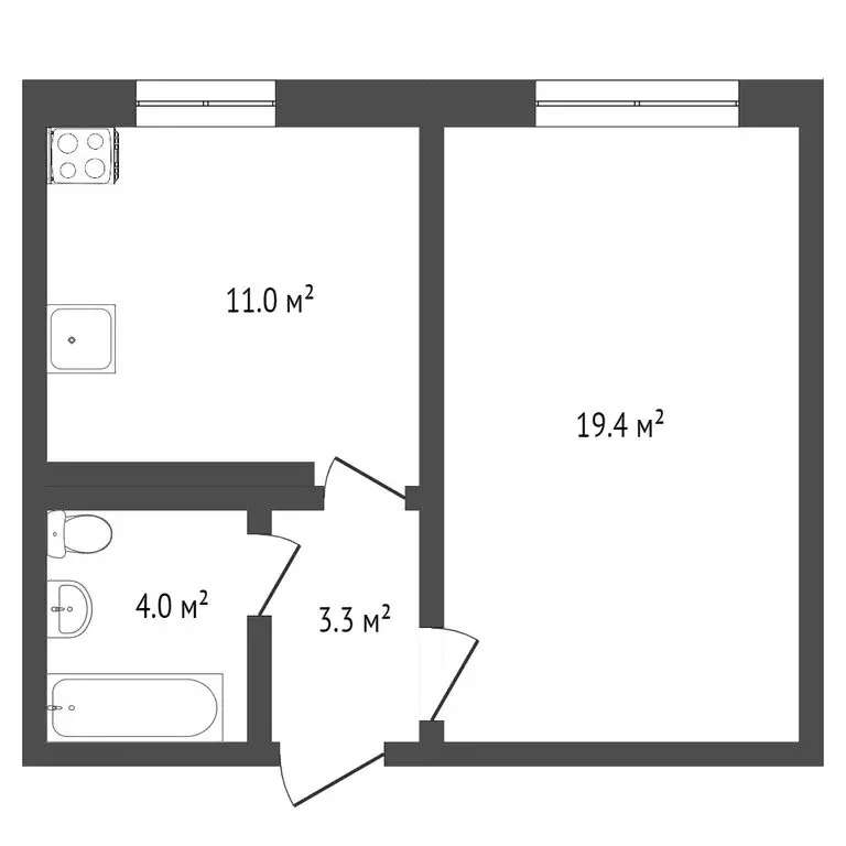 1-комнатная квартира: Воронеж, Московский проспект, 193 (40 м) - Фото 1
