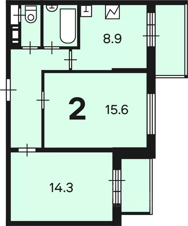 2-к кв. Москва Долгопрудная аллея, 14к1 (51.4 м) - Фото 0