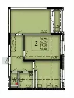 2-к кв. Башкортостан, Уфа Затон-Восточный жилрайон, Паруса жилой ... - Фото 1