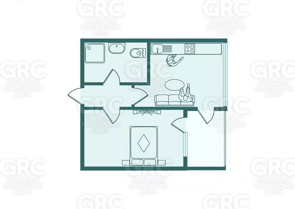 1-к кв. Краснодарский край, Сочи Транспортная ул., 76/25 (38.0 м) - Фото 2